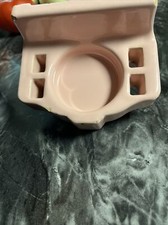 Vintage Light Medium Rose Glossy Porcelain Toothbrush  Cup Holder