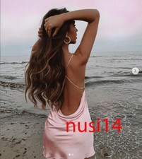 ZARA NEW WOMAN SHORT STRAPPY SATIN DRESS PINK XS-XXL 2267/338