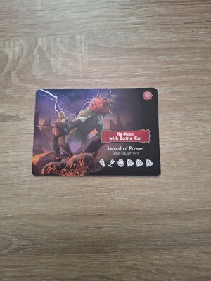 MOTU Masters Of The Universe Battleground He-Man With Battle Cat Karte in Englisch