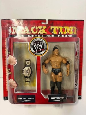 WWE Dave Batista Smack Time Jakks Pacifics Wrestling Action Figure With Watch