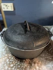 Vintage Griswold #9 Large Logo Dutch Oven 834J Self-Basting Lid Erie PA