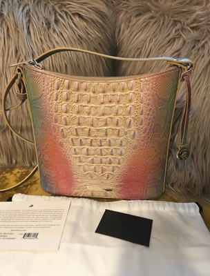 Brahmin Multi Abalone Katie Animal Print Zip Shoulder Bag