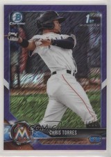 2018 Bowman Chrome Prospects Purple Shimmer Refractor Christopher Torres 2g6