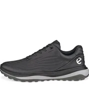 ECCO LT1 Waterproof Black Grey Golf Shoe Leather Sneaker EU 44 Size 10 - 10.5 US