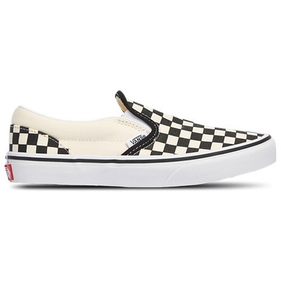Vans Classic Slip On Checkered Black White VN000D35BWW GS Size 4Y-7Y Girls Women