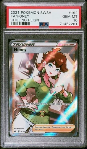 PSA 10 - SWSH Chilling Reign - Honey - 192/198 - Full Art Ultra Rare