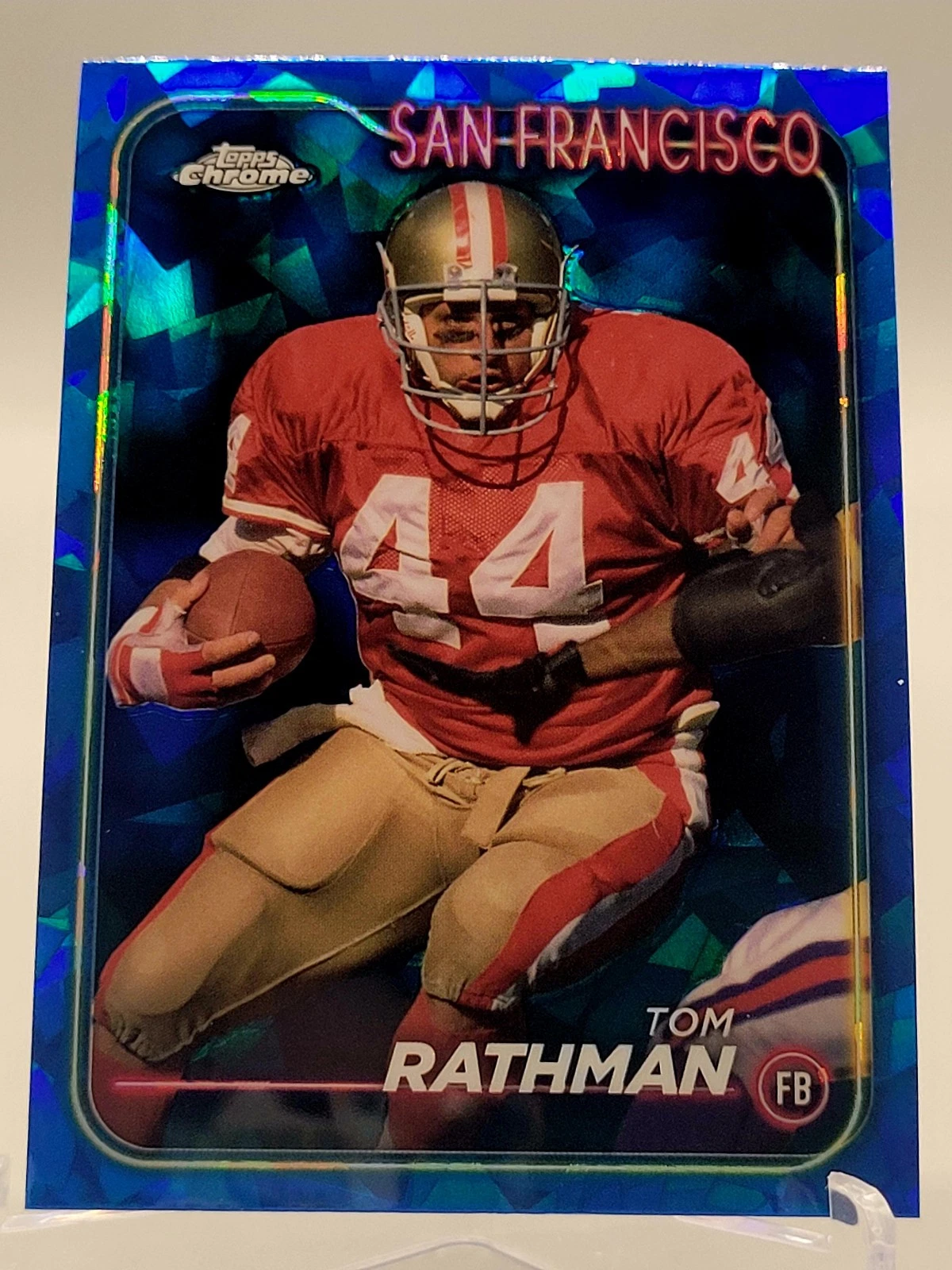 2024 SAPPHIRE TOM RATHMAN BASE FOOTBALL CARD 49ERS NFL 181 topps chrome