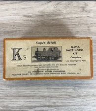 K's Precision G.W.R. Kit 0-4-2T Locomotive Kit Train Manual & Box Untested Parts