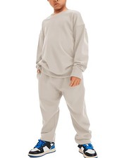 Boys Girls 2 Piece Outfits Fleece Sweatsuit Crewneck Sweatshirt and Sweatpant...