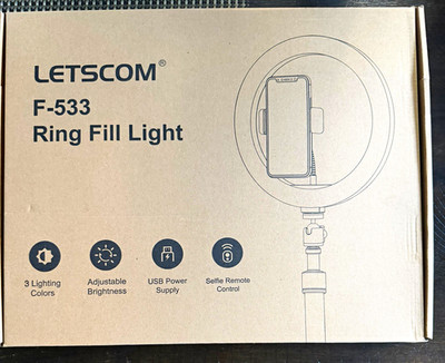 LED Ring Light USB Powered, Adjustable Brightness, Remote