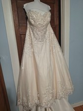 Plus size wedding dress. Size 20 ivory with champagne undercarriage
