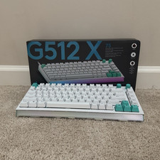 Logitech G512 X Wired Illuminated Aluminum Gaming Keyboard QWERTY White/Green