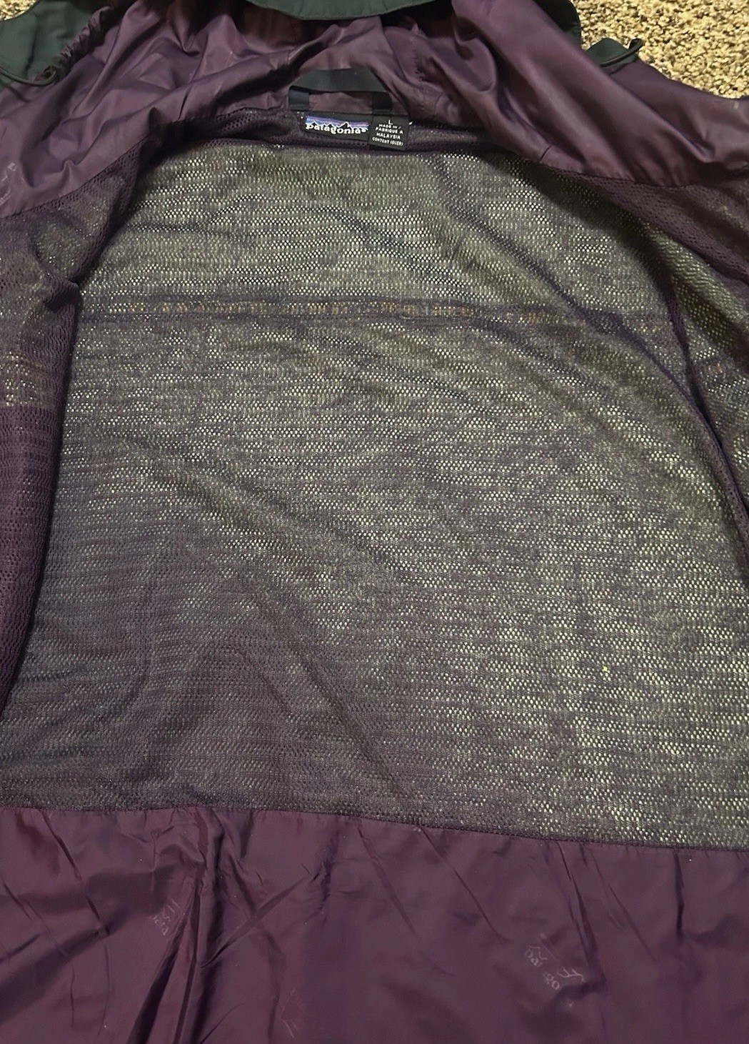 Patagonia Vintage 90s Windbreaker Size Large Guide Shell Jacket Dark Green EUC thumbnail 9