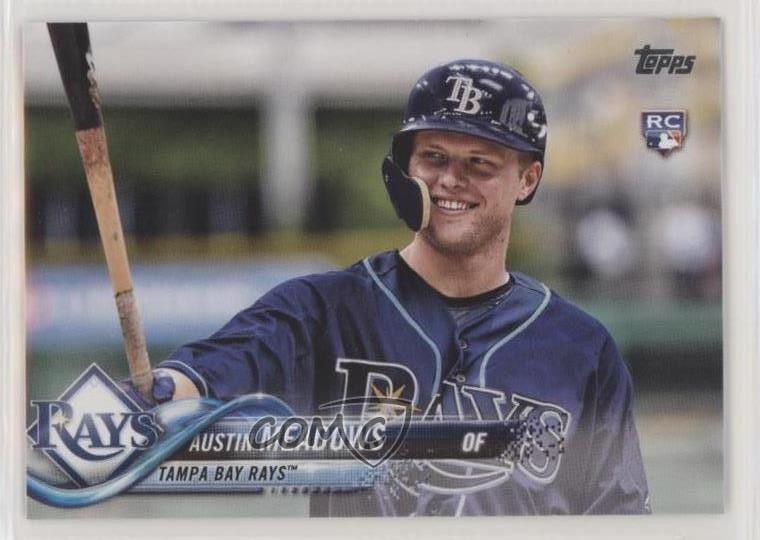2018 Topps Update Image Variation SP (Smiling Blue Jersey) Austin Meadows v9t