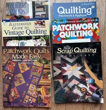 Lot 6 Patchwork Quilt Patterns Appliqu  Beginner Folk Scrap VTG Quilting Books