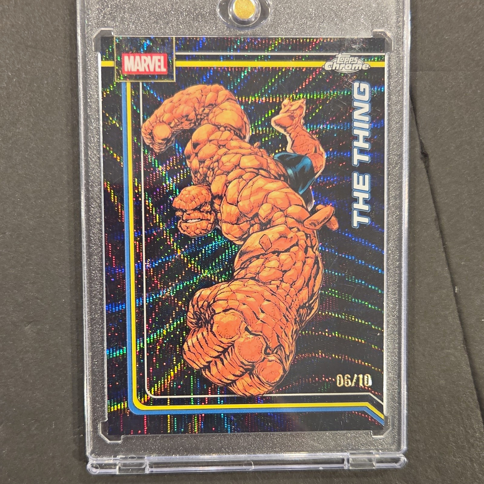 Topps 2026 Topps Chrome Marvel The Thing #175 Black wave numbered 06/10