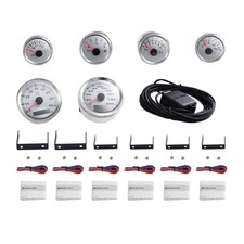 Universal 6 Gauge Kit Gps Speedometer Fit Car Marine Boat Truck Yacht Waterproof