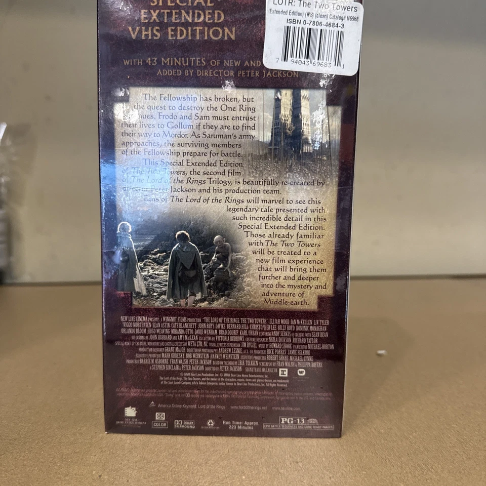 Lord of the Rings The Two Towers Special Extended Edition Box Set VHS NEW SEALED - Image 3 of 4