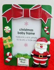 Christmas Picture Frame Little Wonders "Babies First Christmas" 4x6 Photo New