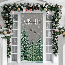 Christmas Door Cover Xmas Tree Decorations for Home