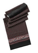 100 Silk men women Scarf neckerchief Wrap long plaid black red wine MY116-46