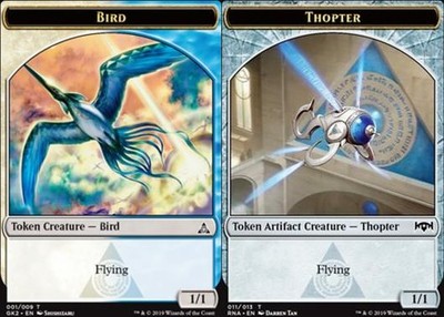 Bird Token (001) // Thopter Token (011) Light Play, English Magic the Gathering 
