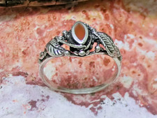 Kinderring Ring Stein rot 925 Sterling Silber Gr. 44 Damen Mädchen