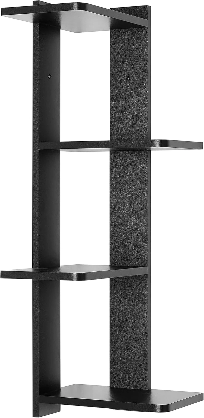 Alvar Black 4-Tier Corner Floating Shelf - Stylish Wall Storage Solution