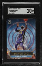 2019 Panini Donruss Optic T-Minus 3 2 1 Holo Prizm LeBron James SGC 10 GEM 3b3