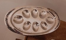 WMF Baroque Cromargan Party Tablett Eierplatte Eier-Servierschale 30x15 Vintage