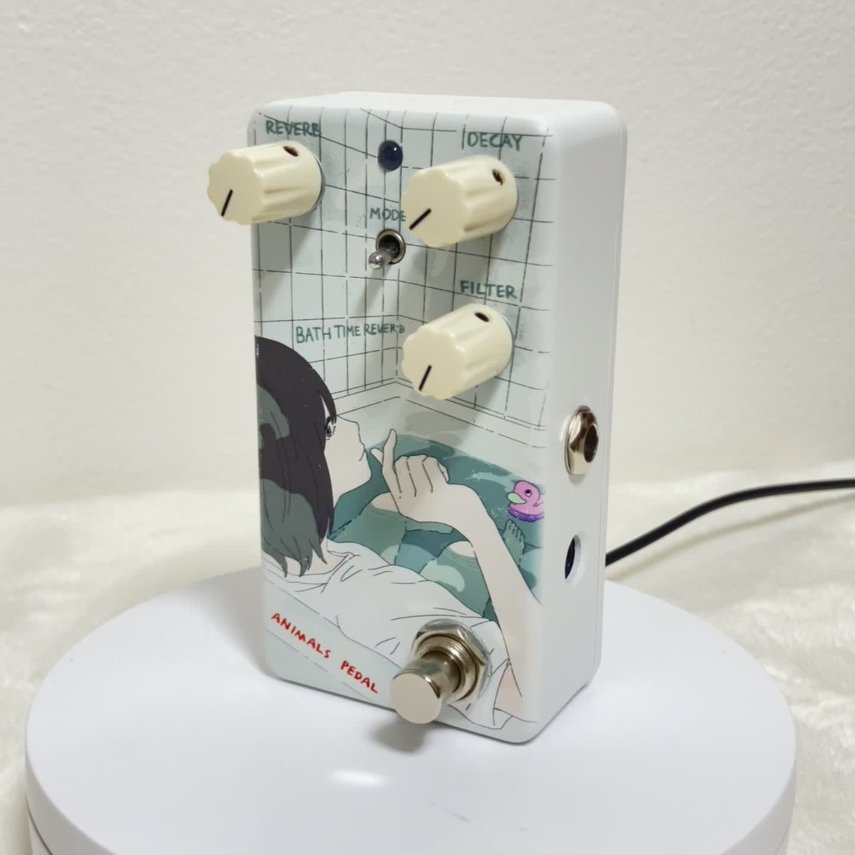 Animals Pedal Custom Illustrated 030 BATH TIME REVERB by Animals Pedal Custom Illustrated 030 BATH TIME REVERB by