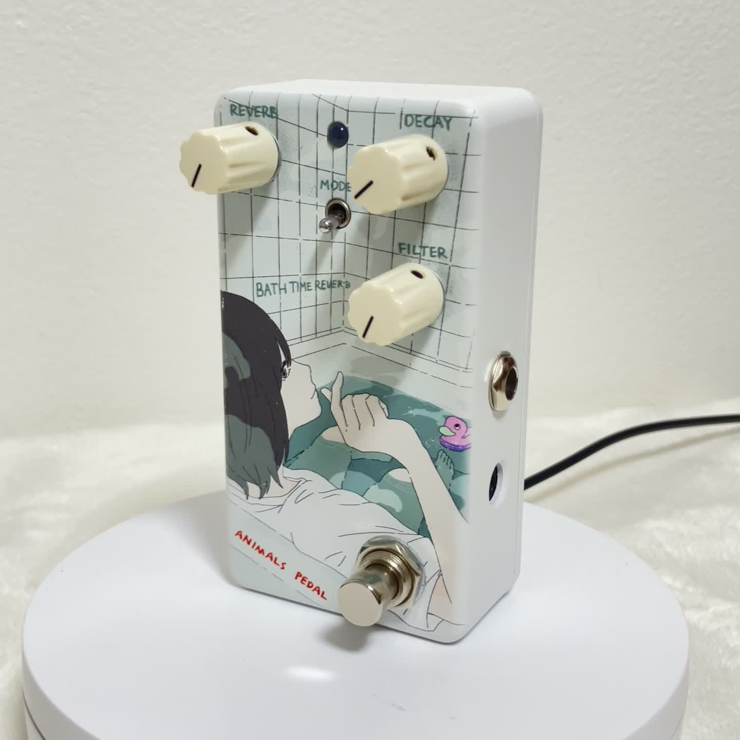 Animals Pedal Custom Illustrated 030 BATH TIME REVERB by Animals Pedal Custom Illustrated 030 BATH TIME REVERB by
