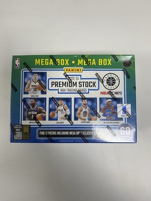 Panini NBA Hoops Premium Stock Basketball Mega Box 2023-24 Sealed Neu 60 Karten