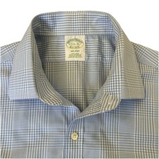 Brooks Brothers Milano Supima Cotton Non-Iron Men s Dress Shirt 15.5-36 Blue