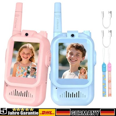 2X Walkie Talkie Kinder Set Walky Talky Aufladbar Kinder Geschenk Spielzeug