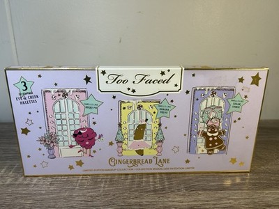 Too Faced Gingerbread Lane Makeup Set Eye Shadow Blush Matte Shimmer 3 Palettes