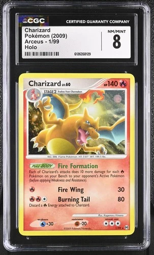 CGC 8 Charizard 2009 Arceus 1/99 Holo Pokemon Card
