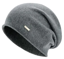 Wool Slouchy Beanie for Women,Soft Warm Beanies Hats- Lightweight & Cyan