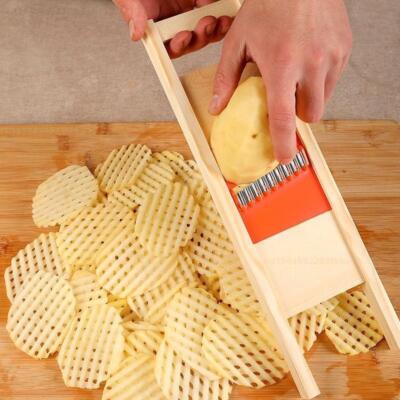 Potato Chips Slicer Cutter Waffle Grid French Fries Slice Maker Stainless Steel