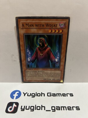 YUGIOH A MAN WITH WDJAT 1st EDITION PGD COMMON LIGHT PLAYED