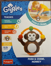 Funskool Giggles Push N Crawl Monkey, Tummy Time Activity Toy 6 Months  Above 