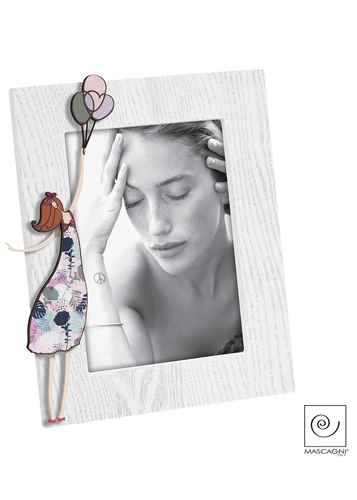 Mascagni Casa Cornice Portafoto in Metallo Lucido 10x15 cm Argento – Le Gioie