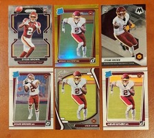 6) DYAMI BROWN RC Rated Rookie 278 GOLD Press Proof,  Mosaic, Prizm COMMANDERS 