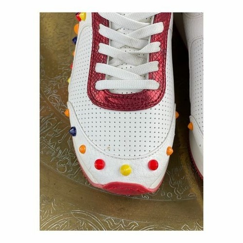 Sneakers Desigual Galaxy Candy bianche rosse borchie plateau arcobaleno funky street - Foto 7 di 12