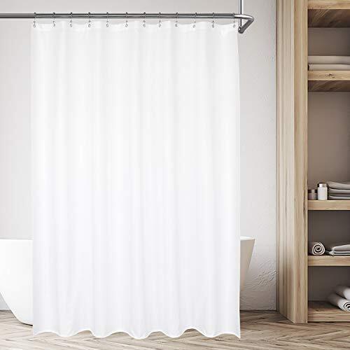 Waterproof Extra Long Fabric Shower Curtain Liner Suction Cups Included