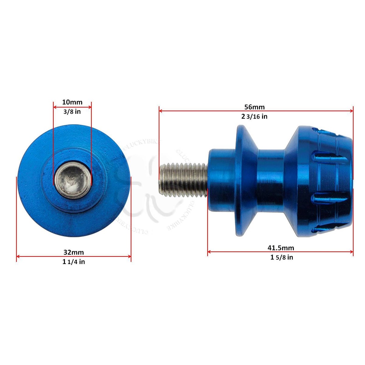Envy Swingarm Stand Spools Blue For Kawasaki Ninja ZX 6R