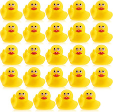 Lenwen 24 Pcs Middle Finger Rubber Ducks, 1.97 Inch Small Rubber Duck the Finger