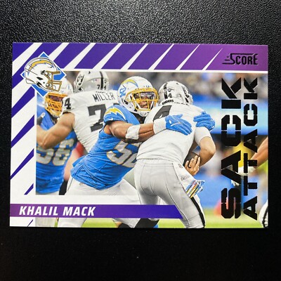 2024 Score SACK ATTACK Khalil Mack #9 - Chargers