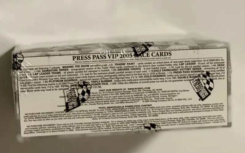 2005 Press Pass VIP NASCAR Racing Hobby Edition Box Factory Sealed - Image 4 of 4