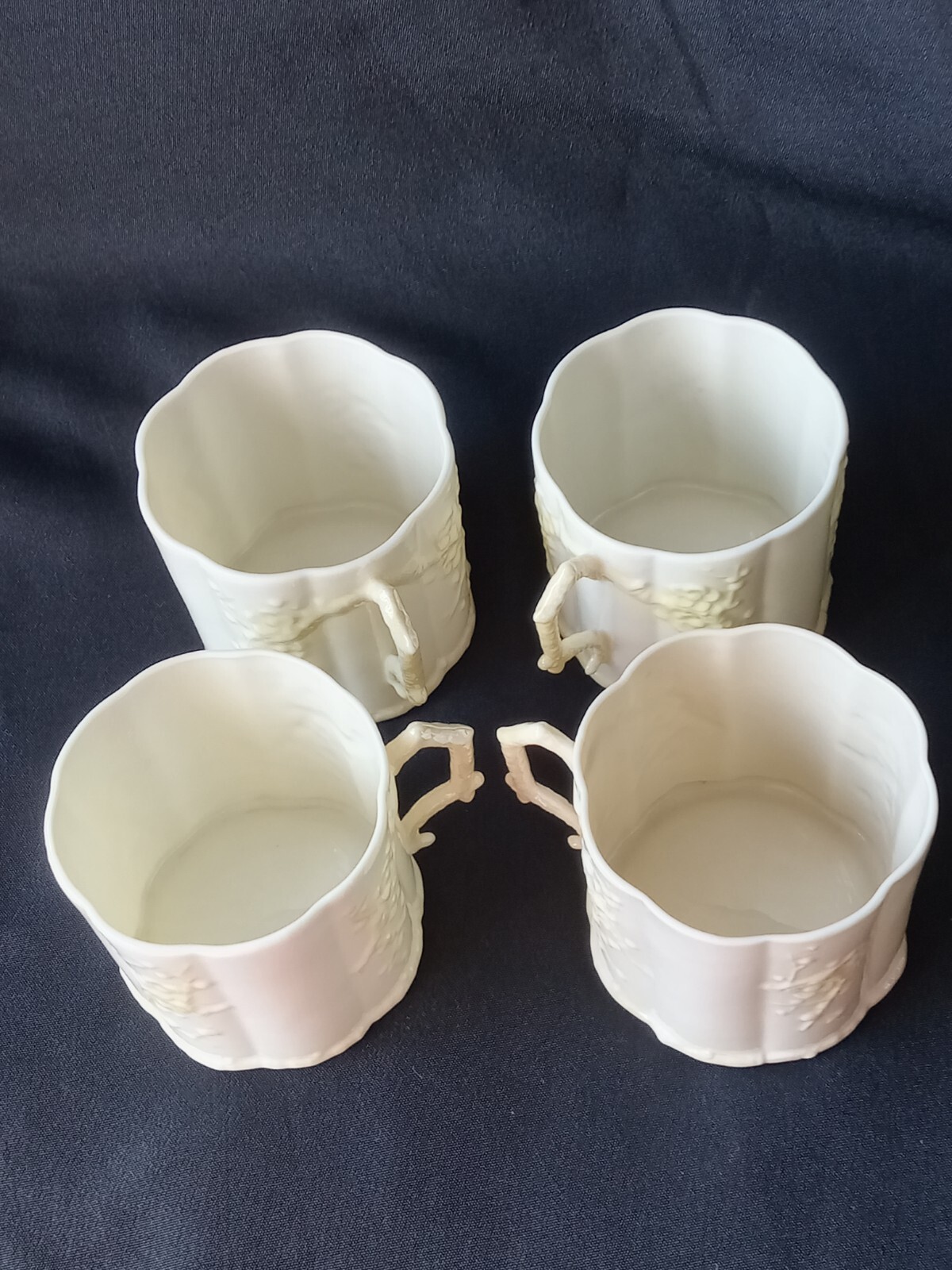THORN BELLEEK COFFEE MUGS RARE SET OF 4 eBay